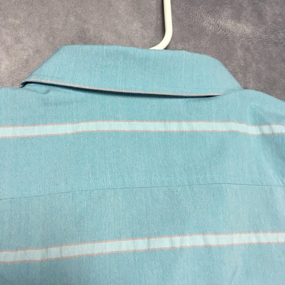 Southern Tide Mens Shirt size XL Button Up Short Sleeve‎ Blue Striped Stretch - Picture 12 of 15